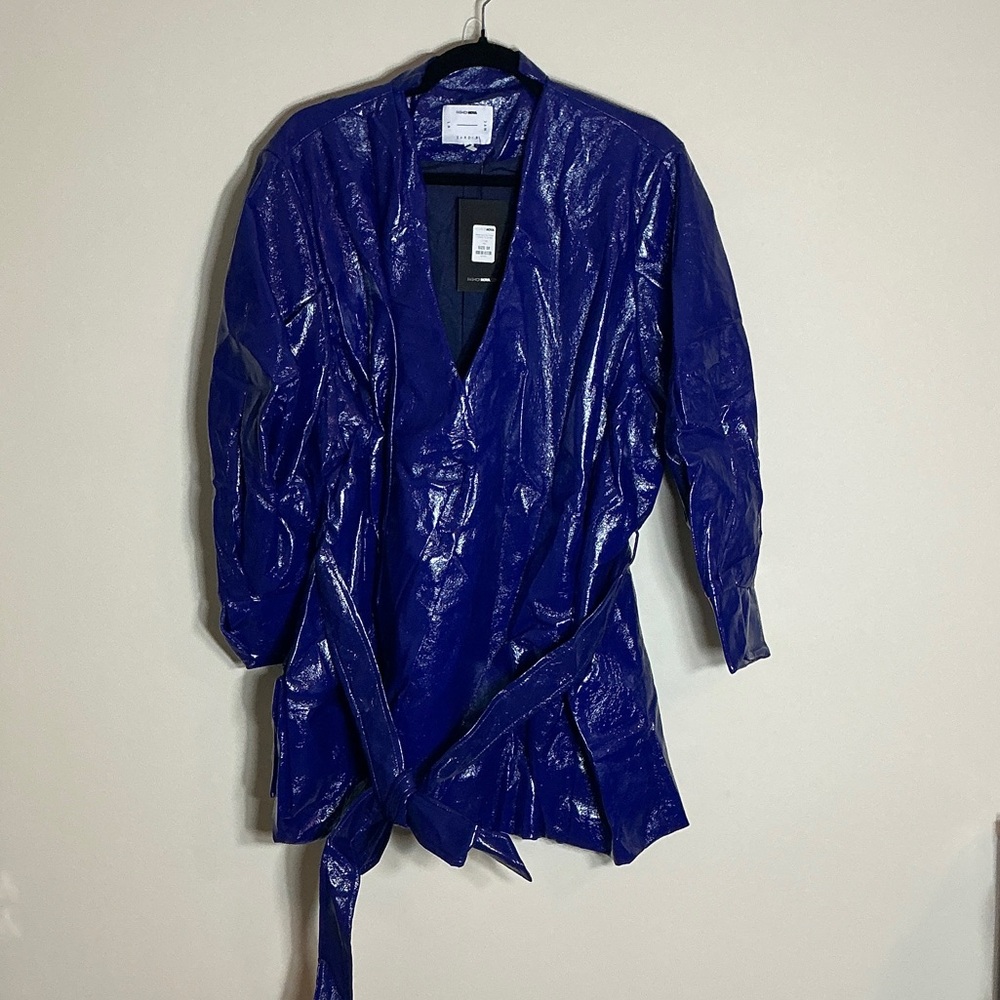 Fashion Nova Shiny Blue Jacket